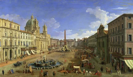 Kilátás a Piazza Navona-ra, Róma